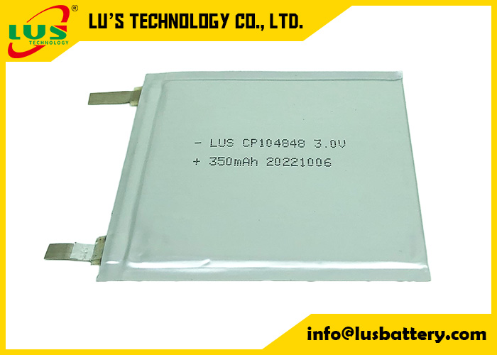 Thin Pouch Batteries CP104848 3v primary lithium battery 350mah super thin cell OEM for cards