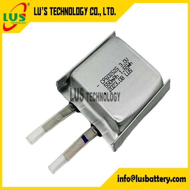 CP502525 3v 550mAh Soft Pack Battery For IOT Sensors CP502520 LiMnO2 Thin Cell 3.0V Thin Flexible Battery
